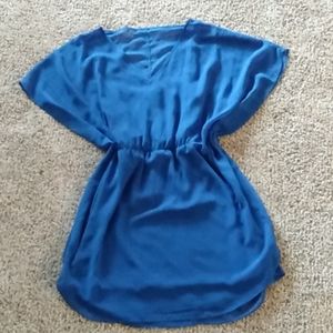 Express batwing Royal blue dress